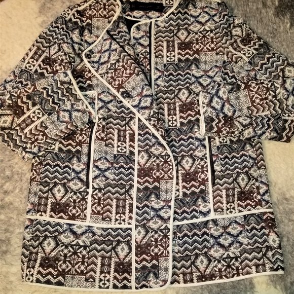 Zara- Aztec pattern jacket (Large) - Picture 4 of 5